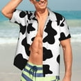 thumbnail image 7 of Disketp Hawaiian Shirts For Men,Milk Cow Print Mens Casual Short Sleeve Button Down Shirts Beach Shirt, 7 of 7