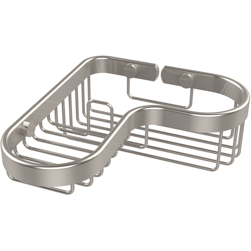Corner Combination Shower Basket in Satin Nickel