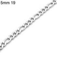thumbnail image 2 of Jiaroswwei 3mm-7mm Men Fashion Stainless Steel Band Figaro Chain Necklace 18Inch - 26Inch, 2 of 8