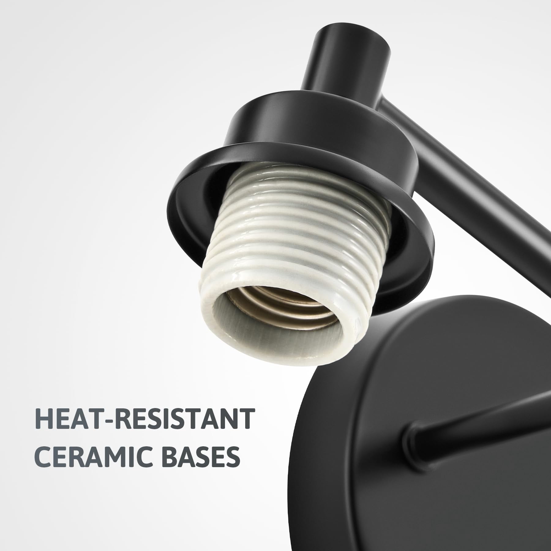 Bathroom Light Fixtures  2-light Vanity With Globe Glass Shades E26 Sockets Lights For Bedroom Hallway Living Room Black Finish