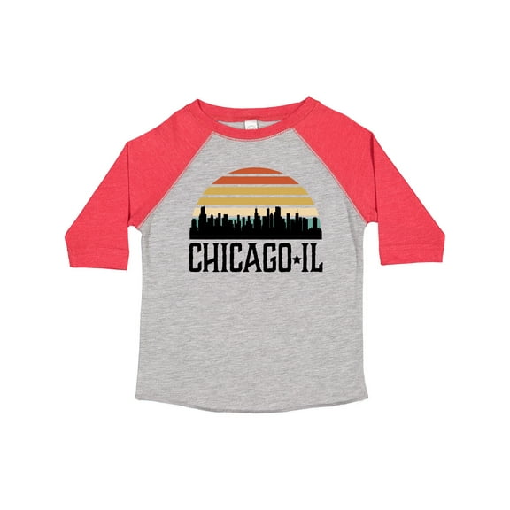 Inktastic Chicago Illinois Skyline Vintage Boys or Girls Toddler T-Shirt