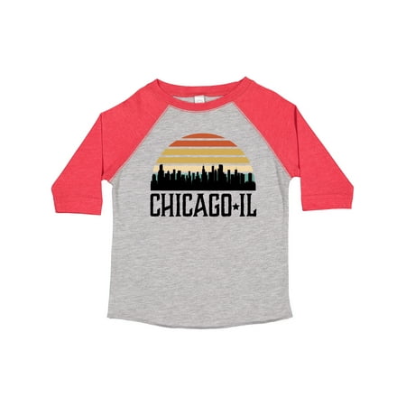 

Inktastic Chicago Illinois Skyline Vintage Gift Toddler Boy or Toddler Girl T-Shirt