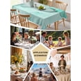 thumbnail image 5 of Aqua Marble Table Cloth, Modern Abstract Waves Silvery Farmhouse Waterproof Tablecloth for Rectangle Tables, Reusable Washable Fabric Table Cover for Restaurant Kitchen Dining Tables 52"x70", 5 of 6