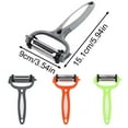 thumbnail image 2 of Multifunctional Veggie Peeler - 3 in 1 Y Shaped Fruits & Veggie Peeler w/Serrated, Zesters Kitchen Gadgets- Rotating Potato Peeler for kitchen w/Soft Grip Handle, 2 of 7