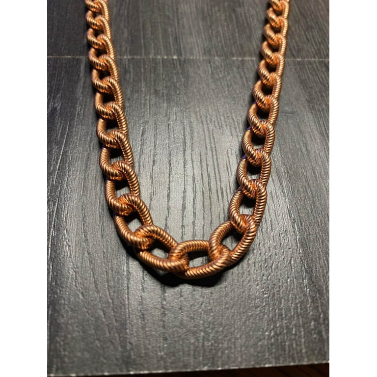 30 Inch Solid Copper Chain Necklace #CN861G - 5/16 of an inch wide. 