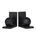 thumbnail image 5 of CosmoLiving by Cosmopolitan 7" Orb 7 lbs Black Marble Bookends (Set of 2), 5 of 7