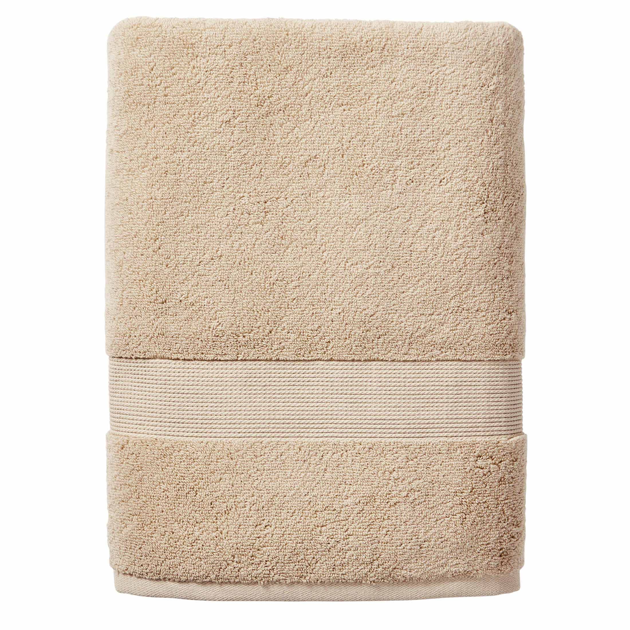 Better Homes & Gardens Signature Soft Solid Cotton 4 Piece Bath Bath Towel Set,Almond Biscuit