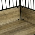 thumbnail image 6 of Dextrus 38" Wooden Dog Crate Furniture with Wheels,Double-Doors Dog Kennel Indoor,End Table & Dog Cage Table - Greige, 6 of 8