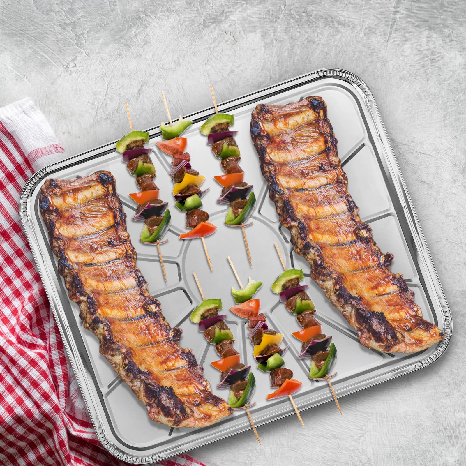 Set Of 30 Disposable Foil Oven Liners - 18.5 X 15.5 Inch Aluminum Drip Pan Tray For Cooking Baking Roasting And Grilling  Keep Your Clean