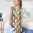 thumbnail image 4 of Fotbe Retro With Joysticks Vestido de Dormir para Niñas de 3 a 10 Años, Mangas Cortas, Estilo Princesa, Pijama Camisón con Mangas Voladas-Small, 4 of 6