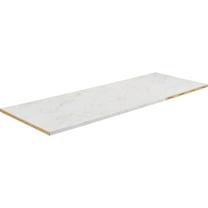 VT Industries Stretta 6 Ft. Right Hand Laminate White Marble Countertop 160444