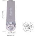 thumbnail image 2 of 6mm 1/4" House Metal Design Stamps Punch Stamping Tool - Electroplated Hard Carbon Steel Tools to Stamp/Punch Metal Jewelry Leather Wood, 2 of 7