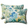 Pillow Perfect 496399 Splish Splash Blue Oversized Rectangle Throw Pillow (Set of 2)