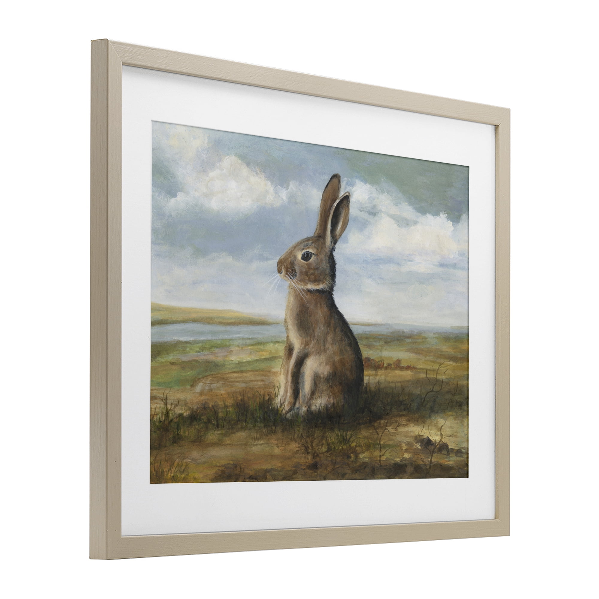 Stupell Industries Classic Rabbit in Countryside Birch Framed Print Under Glass, design by Michael Willett