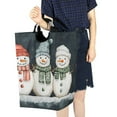 thumbnail image 4 of Yayeee Freestanding Laundry Hamper with Handle Collapsible Large Storage Basket for Clothes, Green Snowmen, 4 of 7
