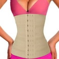 thumbnail image 3 of Anvazise Women Breathe Corset Slimming Tummy Waist Training Girdle Shaper Shapewear Beige S, 3 of 7