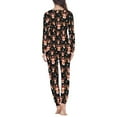thumbnail image 3 of FOR U DESIGNS Christmas Deer Pjs Sets Long Sleeve Pants Set of 2 Size 6XL Xmas Nightwear for Women Sleepwear Long Crew Neck Tops Ladies Pj Bottoms Soft Loungewear, 3 of 6