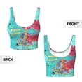 thumbnail image 5 of PAYOHTO Women's Sports Vest Cartoon Map Of Europe Quick-drying Breathable Lightweight Elastic Exercise Daily Wear Summer Gift, 5 of 10