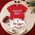 thumbnail image 2 of UYYX Boys Set Cute Baby Boy Clothes Boy Girls Toddler Summer Outfit T-Shirt Toddler Boy Summer Clothes Short Set, 2 of 9