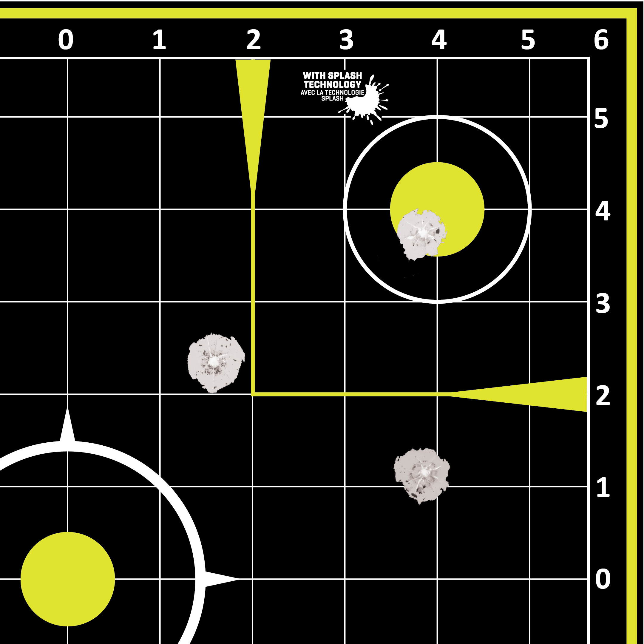 Ez Aim Splash Reactive Shooting Targets, Grid, 12" x 12", 12-Pack, Black, Paper Targets, 2 Pack