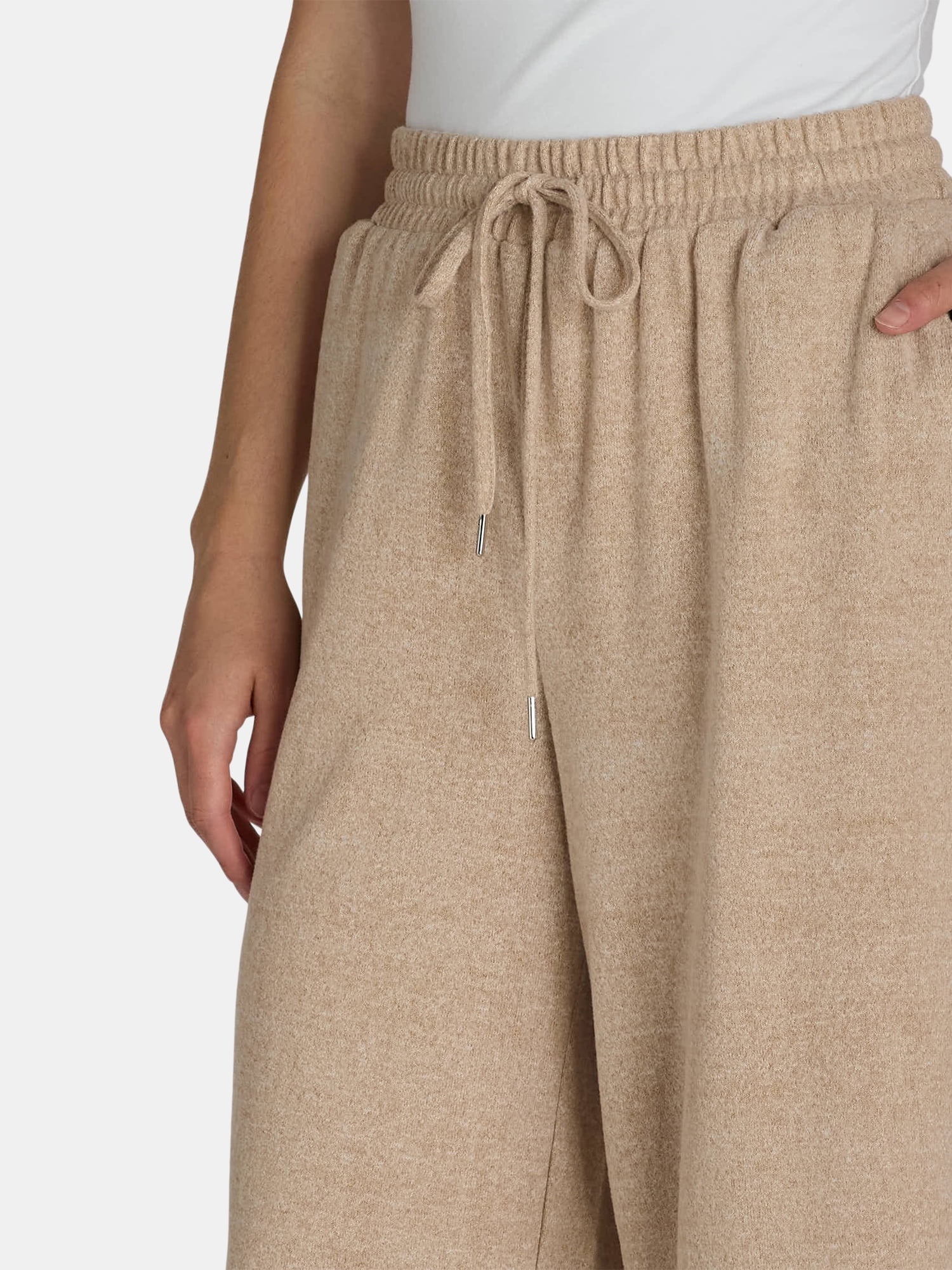 Time and Tru Women's Wide Leg Hacci Pants, Sizes XS-XXXL - Walmart.com