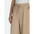 thumbnail image 5 of Time and Tru Women's Wide Leg Hacci Pants, Sizes XS-XXXL, 5 of 6
