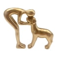 thumbnail image 4 of Figura de humano y perro, estatua de hombre y perro, adorno coleccionable de colección de recuerdos para Oro, 4 of 9