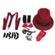 thumbnail image 5 of Conjunto De Disfraz De Anciano De Los Años 20, Kit De Vestir De Gángster Con Sombrero, Tirantes, Reloj, Pipa, Pajarita, Gafas, Para Fiestas De Baile Retro Para Niños, 5 of 7