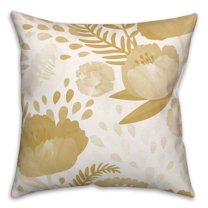 Creative Products Simple Floral Yellow 20 x 20 Indoor / Outdoor Pillow