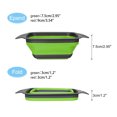 thumbnail image 5 of Unique Bargains Collapsible Colander Set, 2 Size Silicone Square Strainer for Pasta, Vegetables, Fruits - Red Large Green Small, 5 of 6