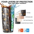 thumbnail image 7 of 20oz Tumblers Dancing Skeletons Halloween Pattern Stainless Steel Vacuum Insulated Double Wall Travel Tumbler Cups Mug with Lid and Straw,Cleaning Brush for Cold & Hot Drinks, 7 of 7