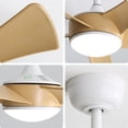 thumbnail image 2 of 52"Modern Ceiling Fan With 3 Color Dimmable and Remote Control 5 ABS Blades Reversible DC Motor With Led Light, 2 of 7