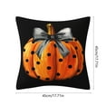 thumbnail image 3 of SLYNSHome Halloween Pillowcase,17.7x17.7Inch Pumpkin Throw Pillow Covers with Patterns Washable Cushion Covers Detachable Linen Pillow Case for Home Office Halloween Decorations, 3 of 7