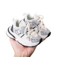 thumbnail image 4 of Kids Sneakers, Girls Running Shoes, Kids Running Shoes, Casual Sneakers for Girls Lace-Up Girls Breathable Athletic Running Shoes Boys Non Slip Casual Sports Shoes, Beige US-5C/EU-21, 4 of 9