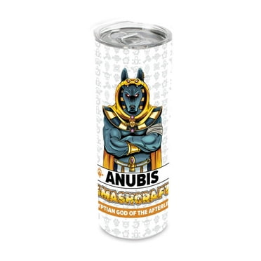 Smashcraft 20 ounce Stainless Steel Double Walled Insulated Travel Tumbler Coffee Mug Cup, Anubis Comic