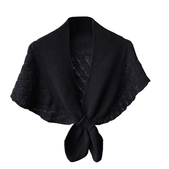 Krdevn Lightweight Openwork Wrap Shawl Cover Up Versatile Fashionable Beach Cape Knitted Cardigan for Elegant Daily Wear,Size:One Size