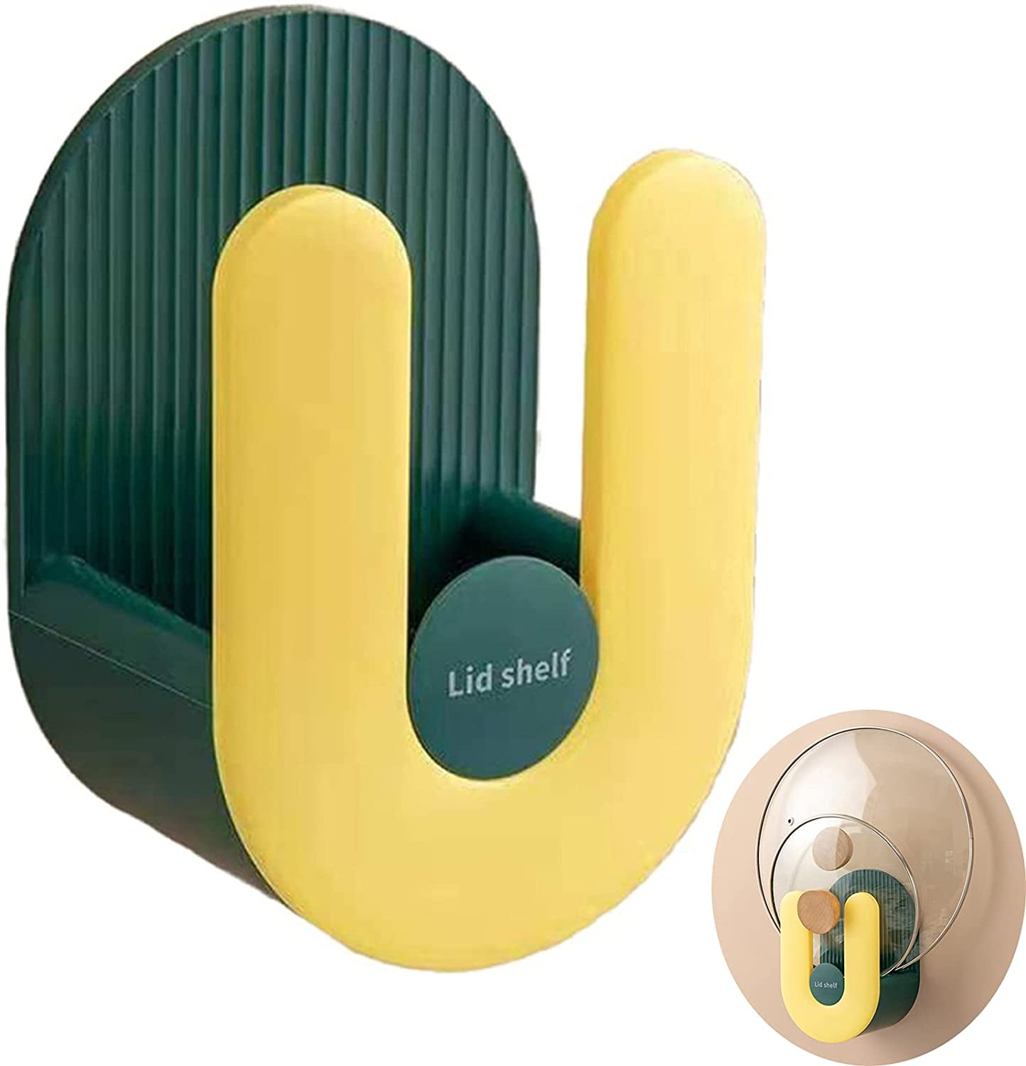 Wall Mounted Hanging Pot Holders Hanging Pot Lid Holder Compact Kitchen