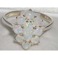 thumbnail image 3 of LBG British Made 14k White Gold Natural Opal Womens Statement Ring - 33 size options - Size 5, 3 of 8