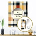 thumbnail image 3 of Designart "Classic Plaid Elegance" Plaid Mirror Wall Decor - Vintage Cream Plaid Living Room Wall Mirror Art - 32" x 24" Inch, 3 of 5