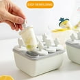 thumbnail image 5 of Rbaofujie Silicone Ice Mold Creative Large Capacity 8 Popsicles Baby Popsicle Making Tool Reusable Popsicle Making Tool Popsicle Mold Beige, 5 of 5