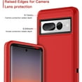 thumbnail image 4 of Designed for Google Pixel 7 Pro Heavy Duty Case, Triple Layer Protection Shockproof Dropproof Dustproof Anti-Scratch Phone Case Cover for Google Pixel 7 Pro,Red, 4 of 7