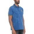 thumbnail image 2 of Version Couture Mens Collar Polo Shirt Casual Designer Greek Printed Pattern Top, 2 of 5
