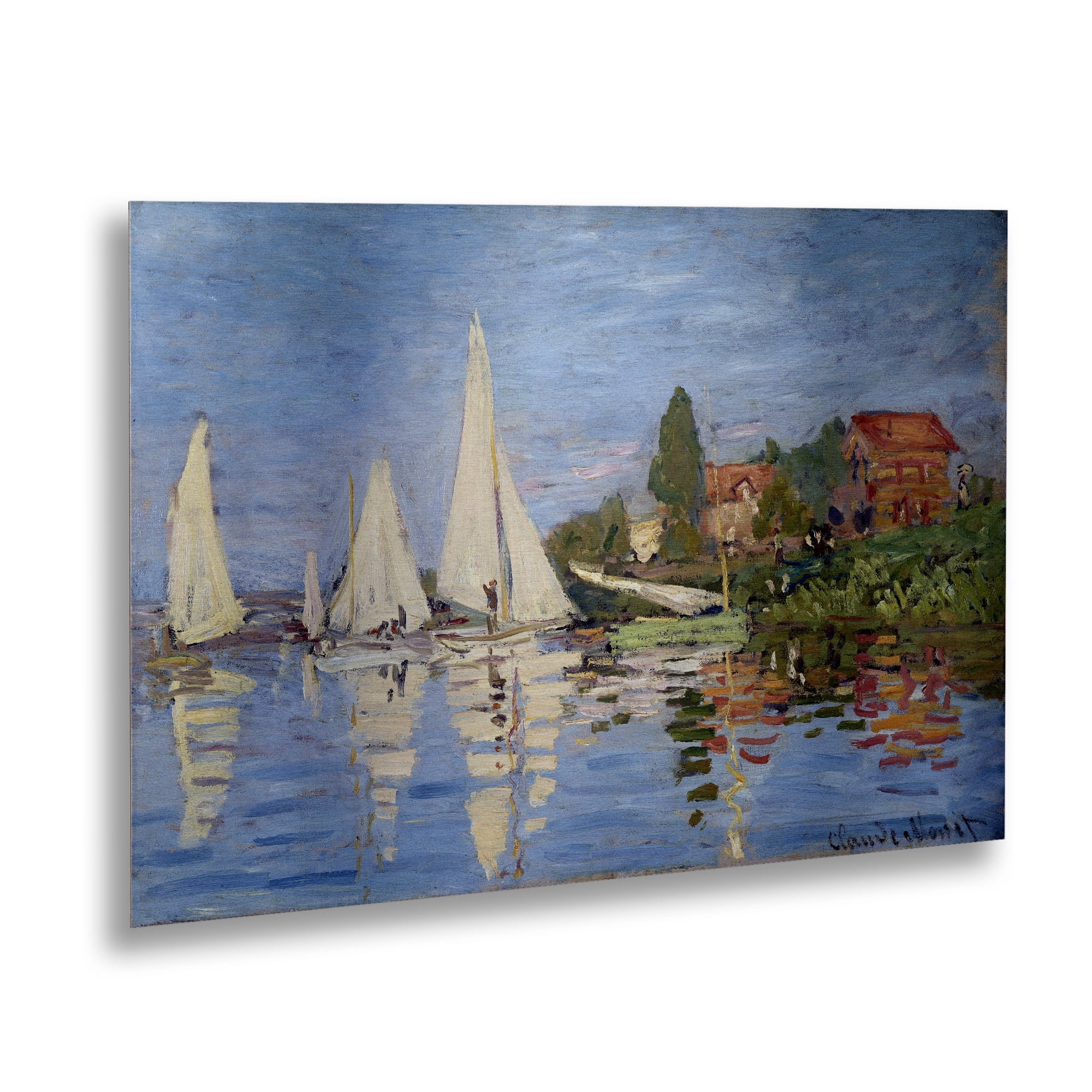 Trademark Fine Art 'Regatta at Argenteuil' Brushed Aluminum Wall Art Art by Claude Monet