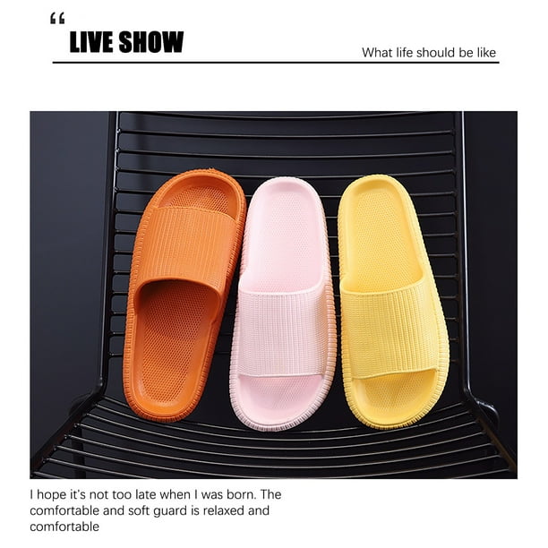 Bseka Cloud Slippers for Women and Men Slides Pillow Slippers Non