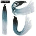thumbnail image 1 of Zhuge 2 piezas de extensiones de cabello trenzado de colores, accesorios para extensiones de cabello trenzado con bandas de goma sintéticas para mujeres, X, 1 of 2
