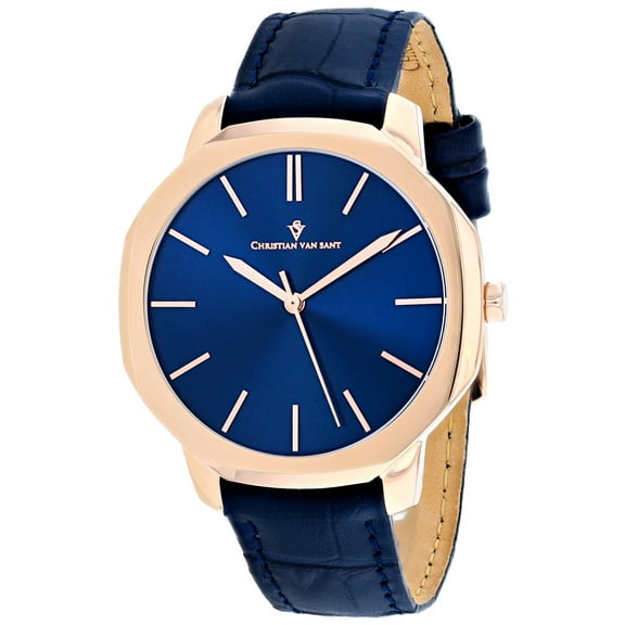 Christian Van Sant Men's Octavius Slim Blue Dial Watch - CV0535