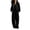 Black, variant on 2 Piece Sets for Women Velour 2 Piece Tracksuit Half Zip Hooded Long Sleeve Sweatshirt Drawstring Wide Leg Pants Set Casual Velvet Loungewear Outfit White S