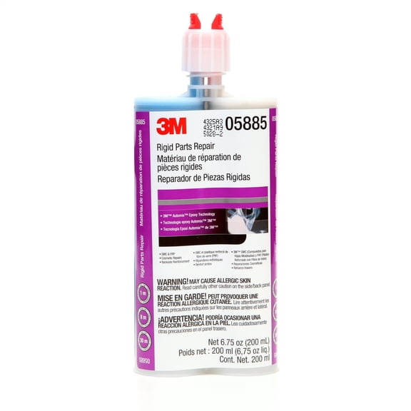 3M Rigid Parts Repair, 05885, Blue, 200 mL Cartridge, 6 per case