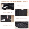 thumbnail image 5 of Lunale Convertible Sofa Bed with Reversible Storage Chaise, Sleeper Sectional Sofa with USB Charging Ports, L-Shaped Sectional Sofa for Apartment, Black Chenille, 5 of 7