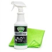 Shine Doctor Motorcycle Cleaner 32 oz. with Microfiber Towel. Cleans Chrome, Wheels and Glass and Removes Grime, Bugs and Grease